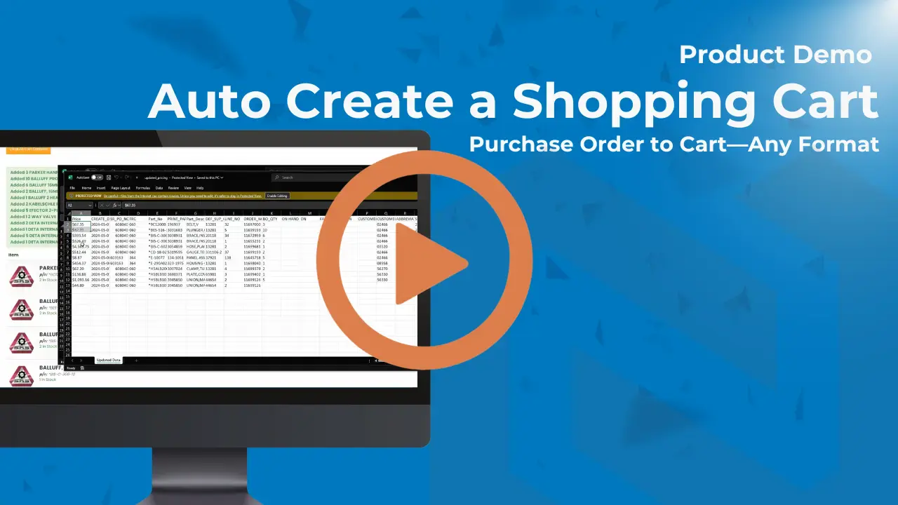 Purchase Order Upload to Cart -B2B eCommerce