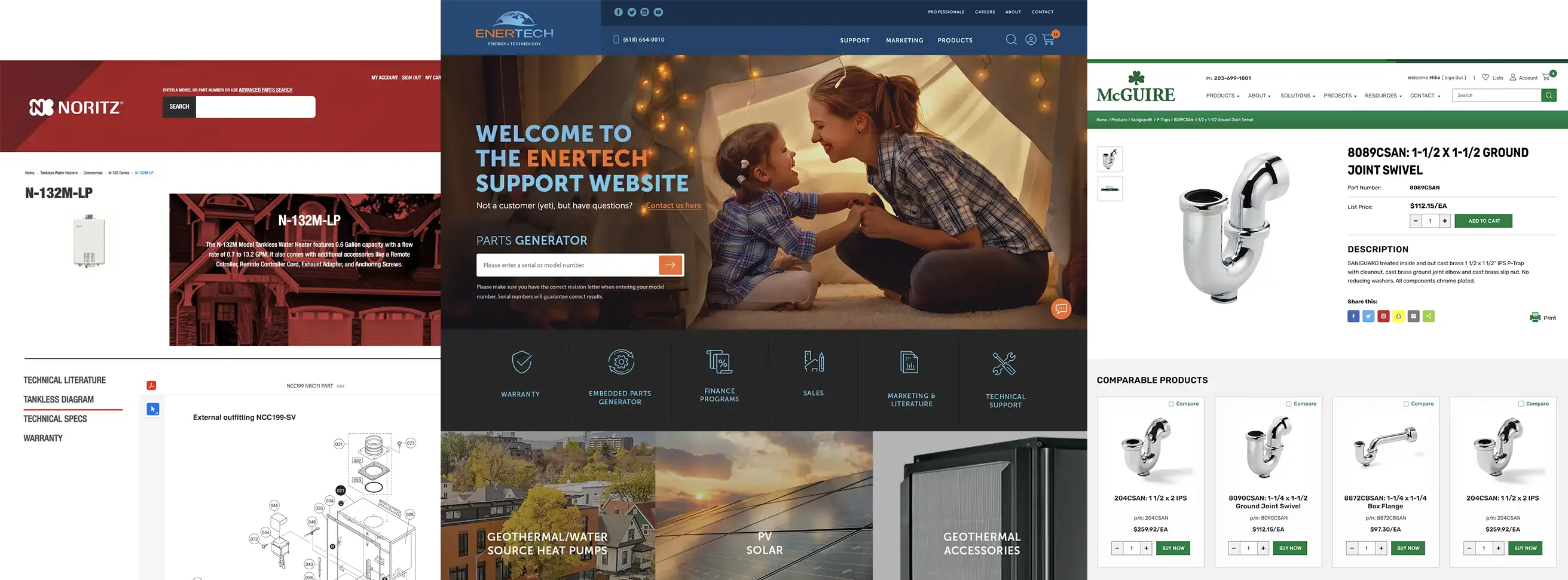 Heating, Cooling and Plumbing websites