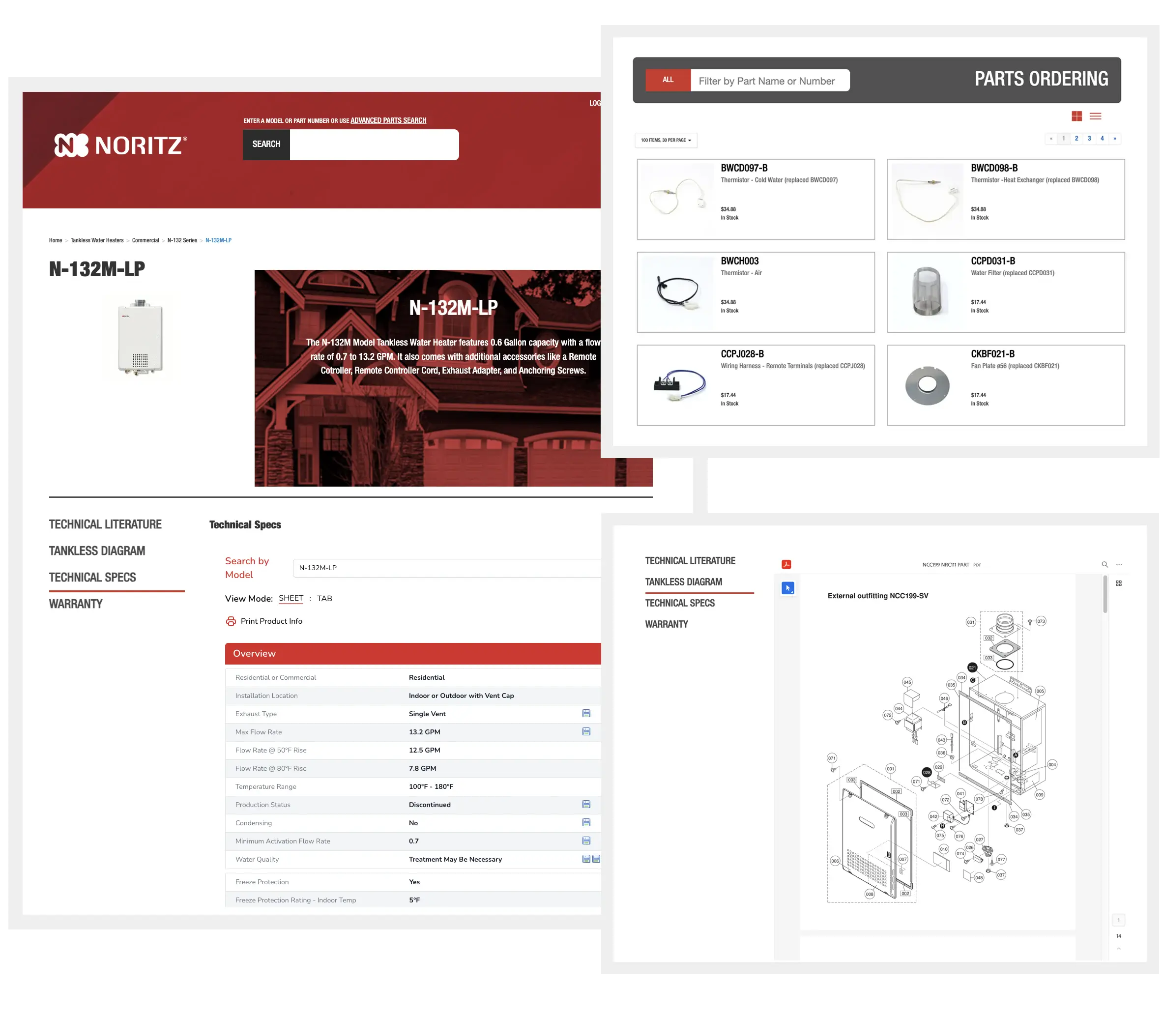 Noritz Support Portal Home Page
